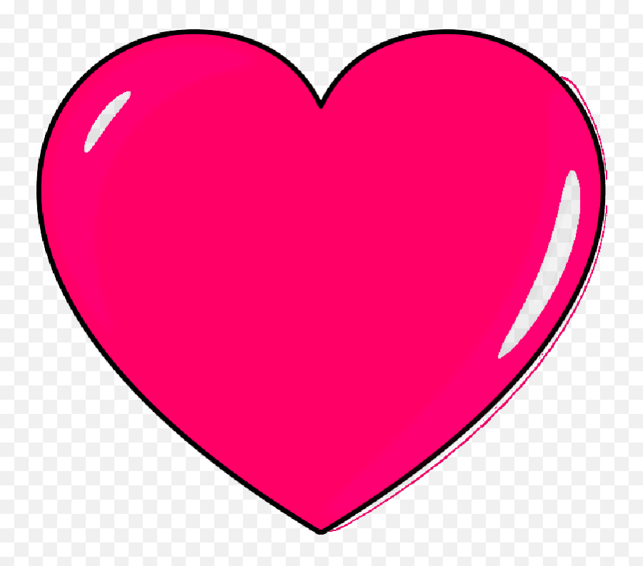 Download Small Outline Cartoon Heart - Heart Clip Art Png,Cartoon Heart Png