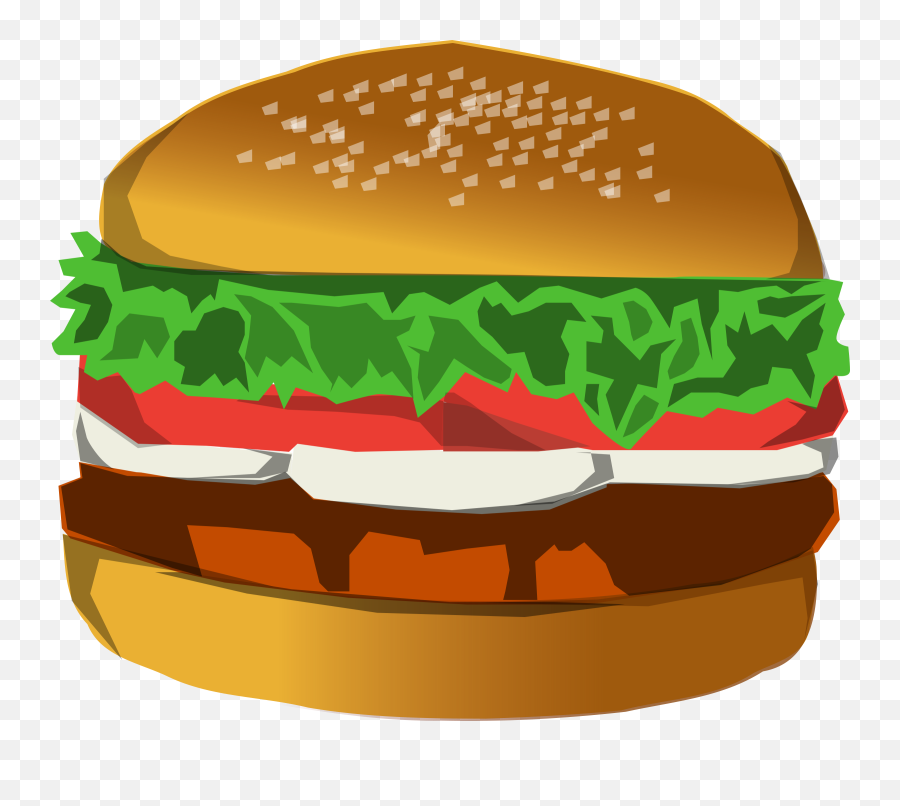 Hamburger Burger Food - Burgerclip Art Png,Hamburgers Png