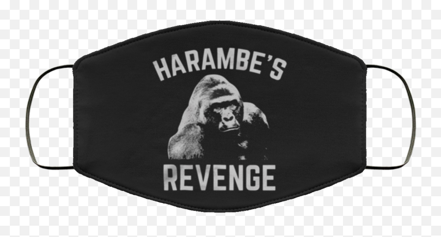 Harambeu0027s Revenge Face Mask Reusable Washable - Rockatee Fi Png,Transparent Harambe