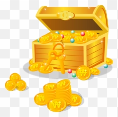 Buried Treasure Gemstone - Stock Vector Gold Coin Box Png Gold Coin Box Png,Crate Png