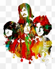 Led Zeppelin Collection Greeting Card - Hair Design png