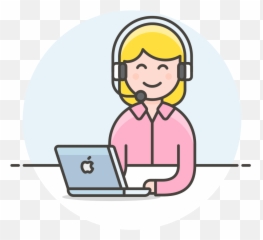 Female Customer Service Icon Clipart - Happy png