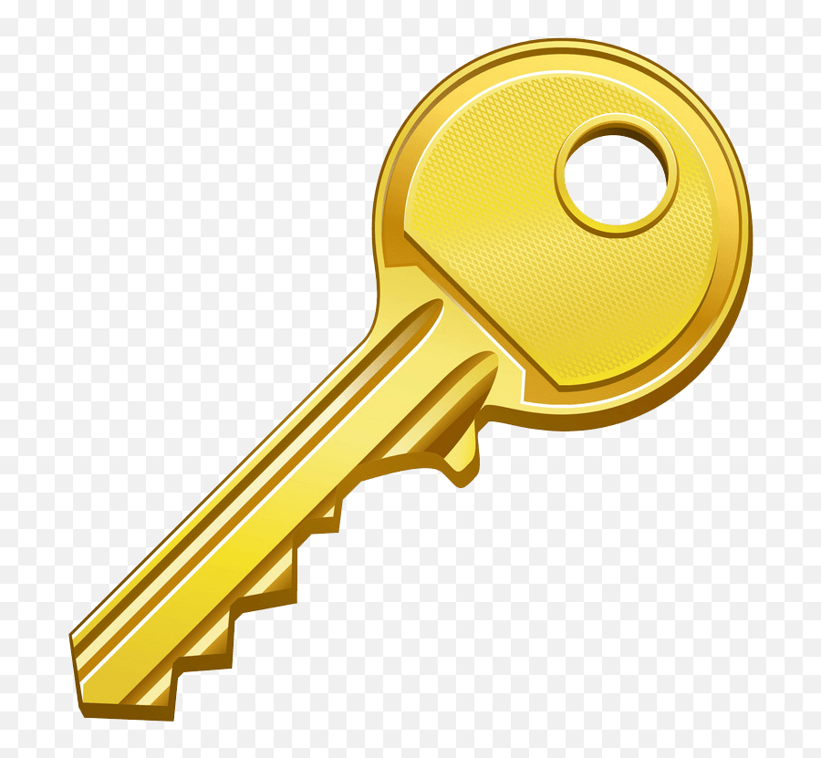 Gold Key Clipart Transparent 1 - Vector Golden Key Png,Key Icon Transparent Background
