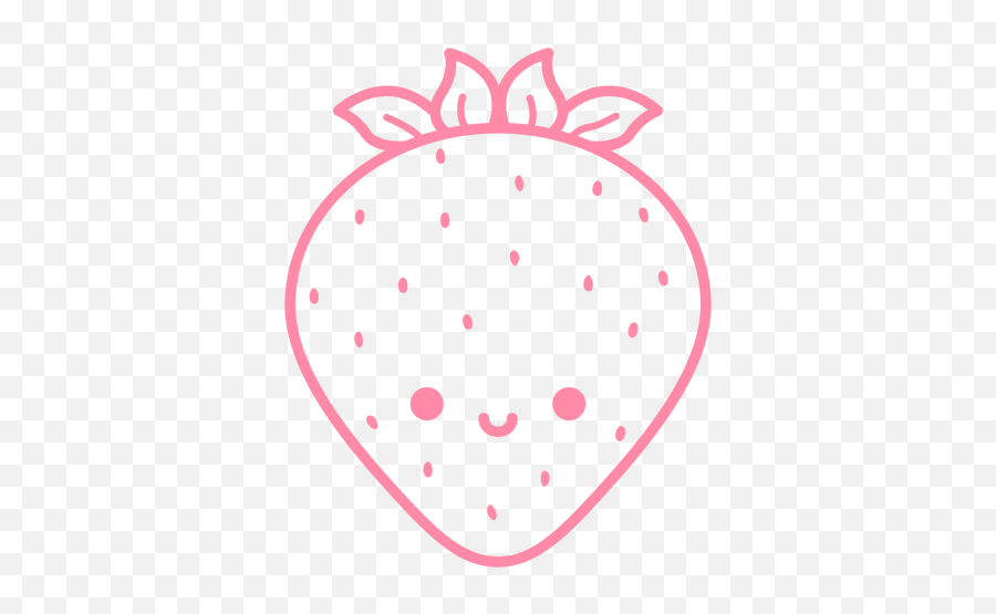 Happy Strawberry Stroke Transparent Png U0026 Svg Vector - Strawberry Cartoon,Cute Strawberry Icon