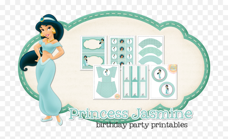 The Bingham Diaries Princess Jasmine Party Printables - Princess Jasmine Party Printables Png,Princess Jasmine Png