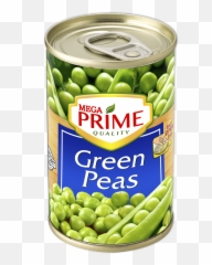 Mega Prime Green Peas 155g Global Corporation - Cream Style Corn In Can Png,Peas Png