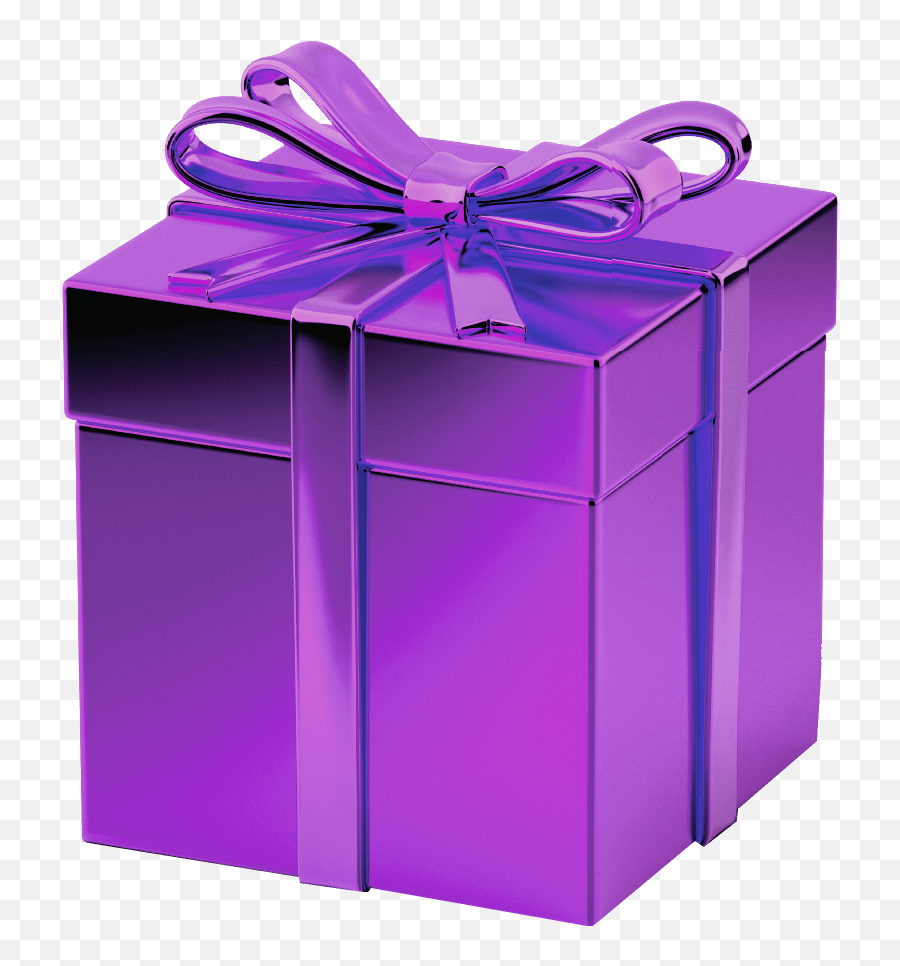 Purple Gift Box Transparent Background Image Free Png Images - Gift Box Transparent Background,Present Png