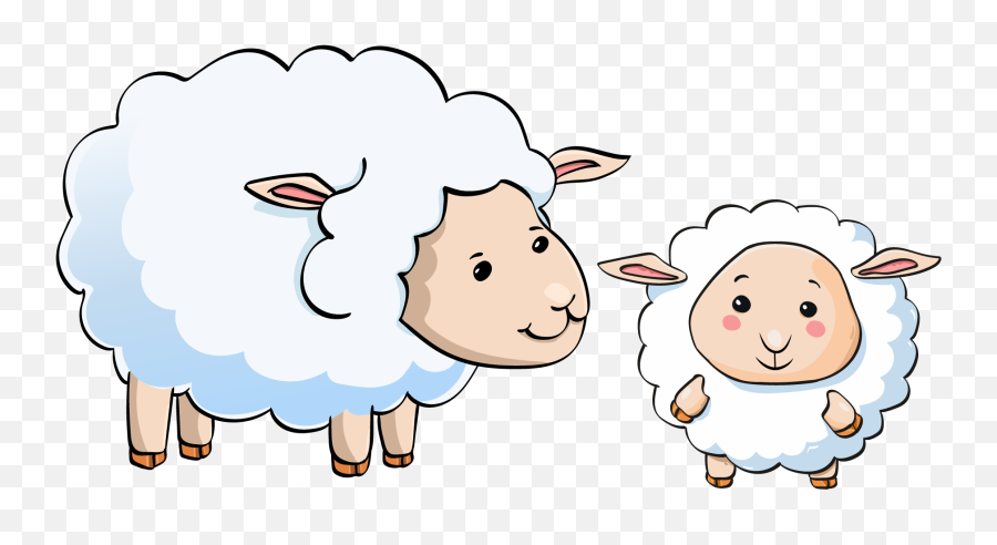 Sheep Png Vector 4 Image - Cartoon Sheep And Lamb,Sheep Png