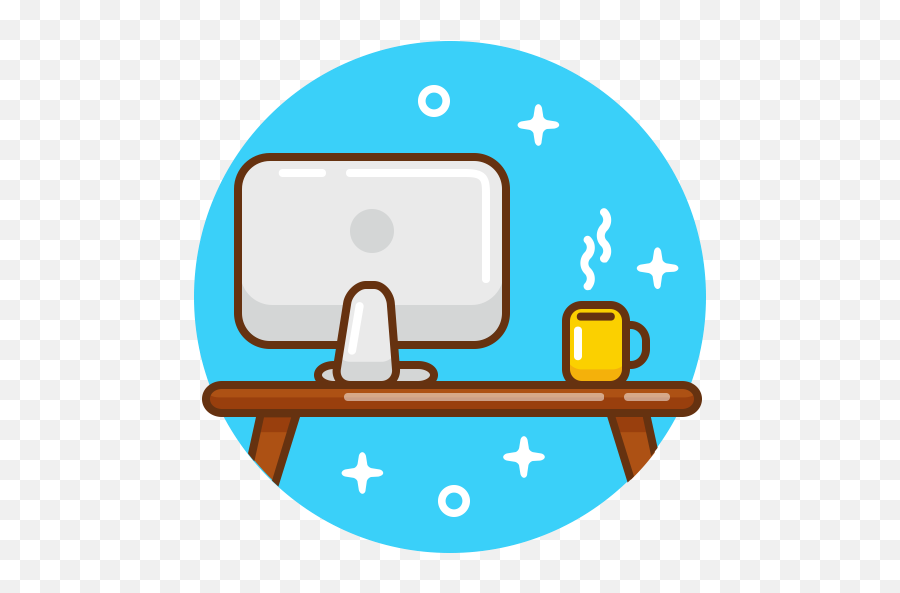 Mac Pc Work Workplace Workspace Icon - Computer Work Icon Png,Work Png