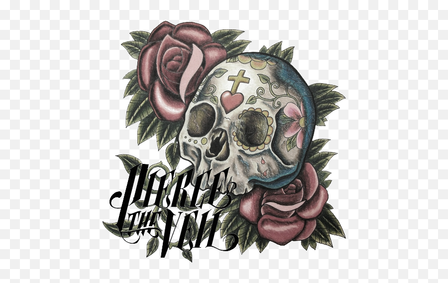 Mine Pierce The Veil Skull Transparent Band Edit - Pierce Bring Me The Horizon Artwork Png,Veil Png