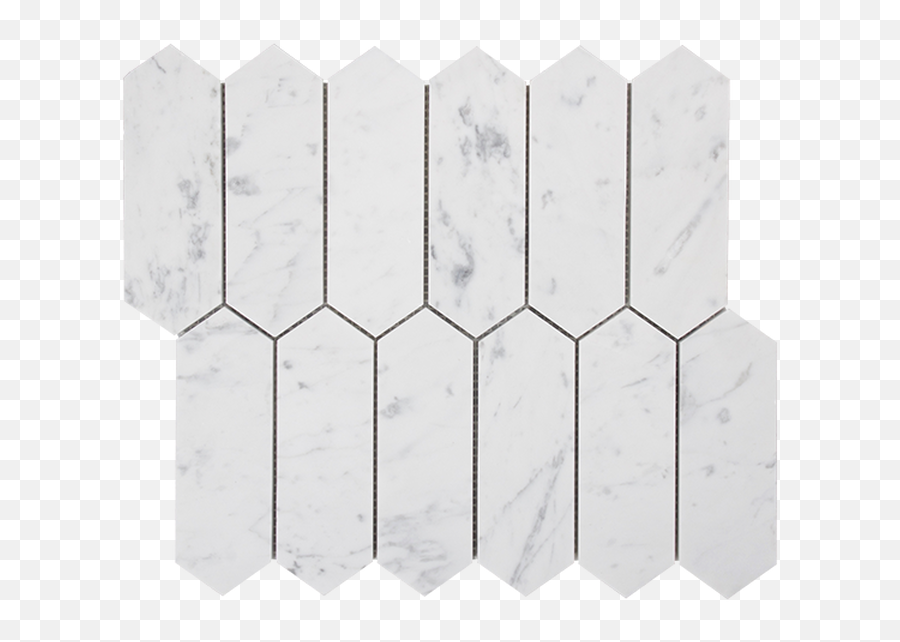 Carrara C Extra Honed Picket Mosaic 310x270x10mm Edgetilestone - Architecture Png,Mosaic Png