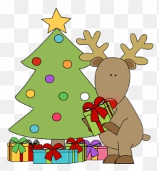 Christmas Present Under Tree Cartoon Images - ClipArt Best Reindeer With Presents png