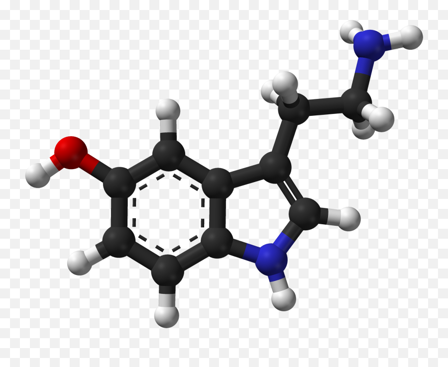 Fileserotonin - Spartanhfbasedonxtal3dballswebpng Molecule Serotonin,Spartan Png