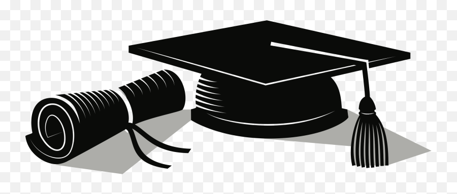 College Diploma And Hat Free Svg - Cap Graduation Certificate Black And White Png,Grad Hat Png