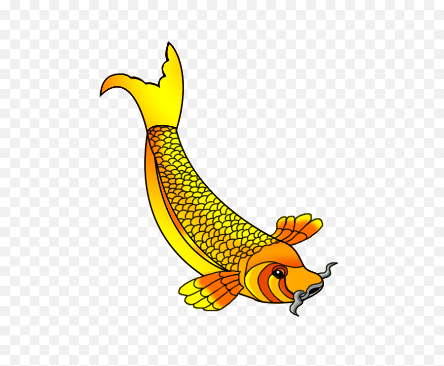 Koi Fish Sketch Orange - Yellow Koi Fish Drawing Png,Koi Fish Png