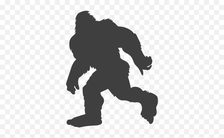 Running Hairy Bigfoot Sasquatch Black - Sasquatch Running Png,Sasquatch ...