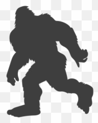 Running Hairy Bigfoot Sasquatch Black - Sasquatch Running Png,Sasquatch Png