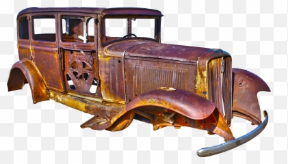 Vintage Car Png - Carro Quebrado E Enferrujado