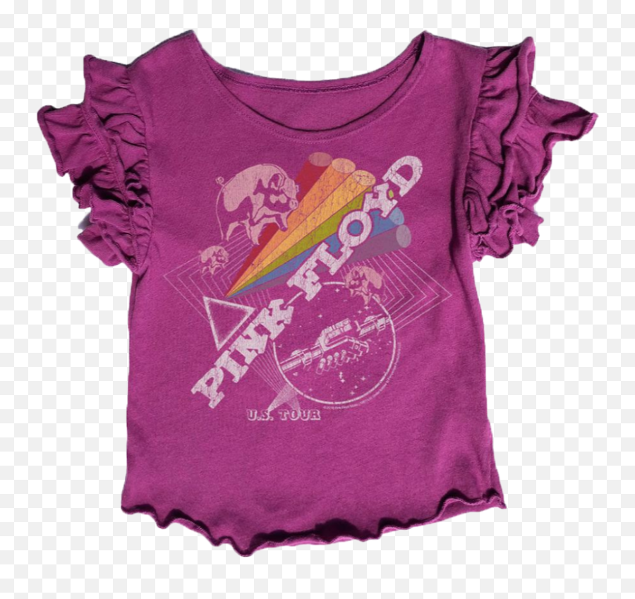 Pink Floyd Ruffle Tee Png