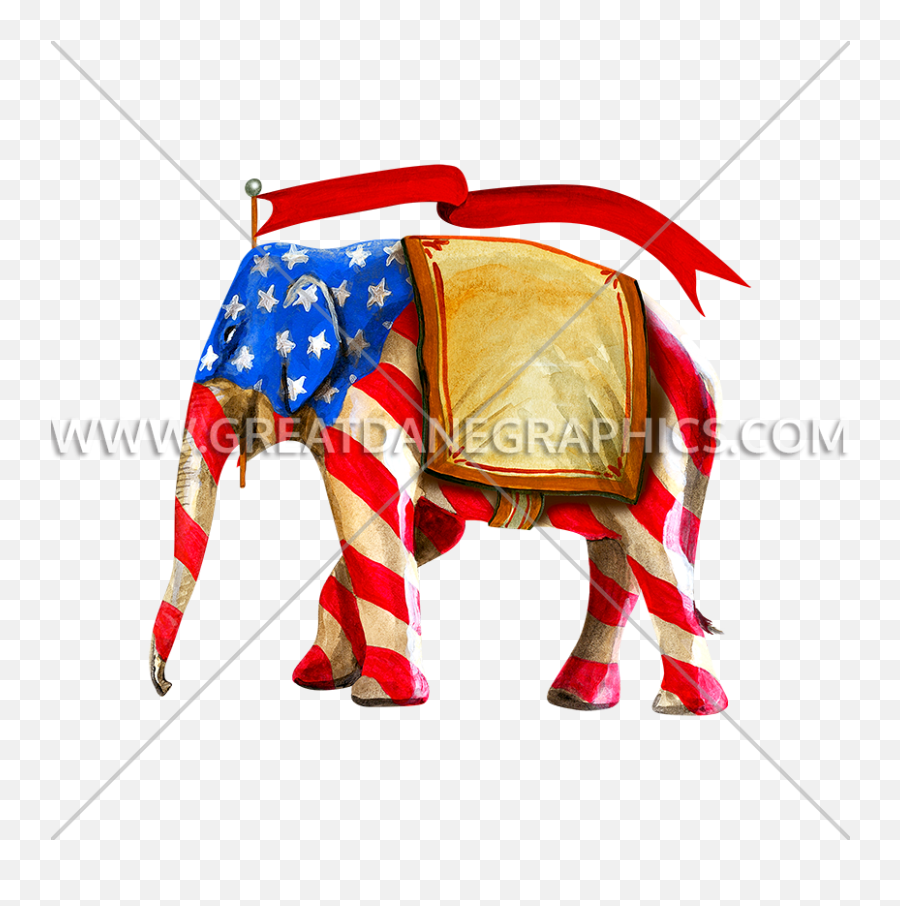 Republican Elephant Stripes - Illustration Png,Republican Elephant Png