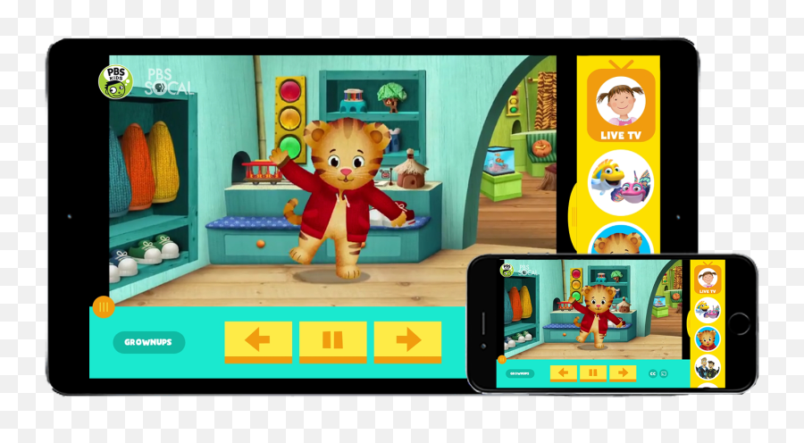 Download Ipad With Pbs Socal - Daniel Neighborhood Png,Daniel Tiger Png