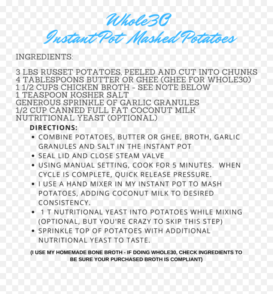 Instant Pot Mashed Potatoes - Document Png,Potatoes Png