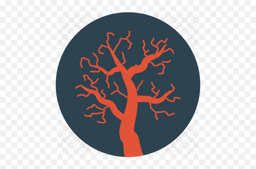Halloween Dead Tree Icon Of Flat Style - Circle Png,Halloween Tree Png