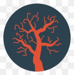 Halloween Dead Tree Icon Of Flat Style - Circle Png,Halloween Tree Png