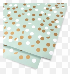 Gold Dot Png - Gold U0026 White Dot Mint Wrapping Paper Polka Polka Dot,White Polka Dots Png