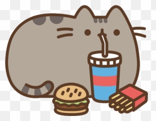 Fast Food Cat Sticker By Pusheen - png