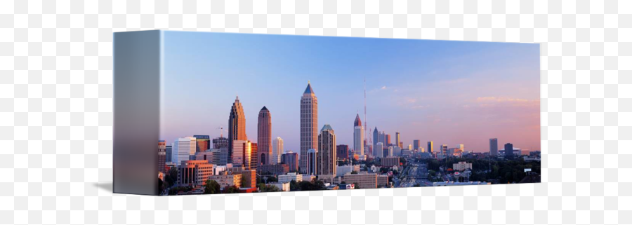 Twilight Skyline Atlanta Ga By Panoramic Images - Cityscape Png,Atlanta Skyline Png