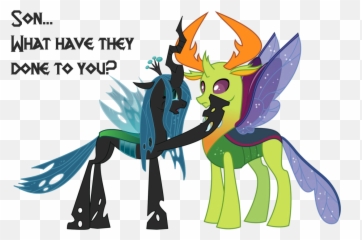 Sad Mouth - Queen Chrysalis X Thorax Png Download Reformed