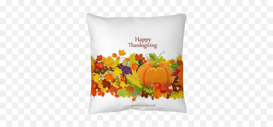 Happy Thanksgiving Day Celebration Flyer Seamless Border Throw Pillow U2022 Pixers - We Live To Change Menu Example For Dinner Png,Thanksgiving Border Png