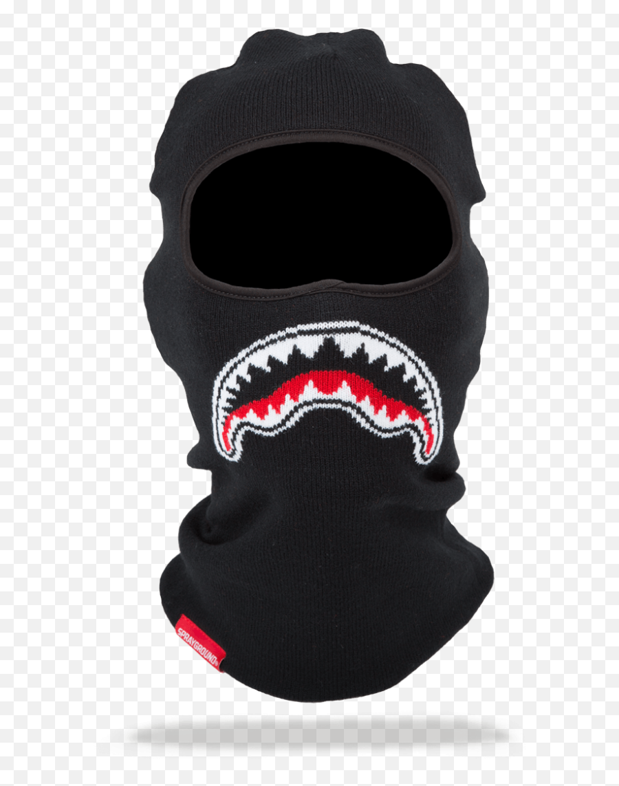 Black Shark Mouth Ski Mask - Máscara De Esqui Png,Ski Mask Transparent