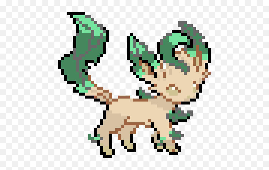 Leafeon - Png Pixel Art Leafeon,Leafeon Png