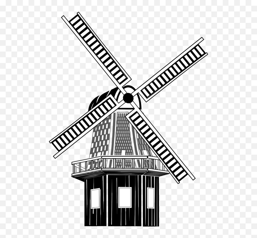 Monochrome Photography Png Clipart - Wind Facts For Kids,Windmill Png