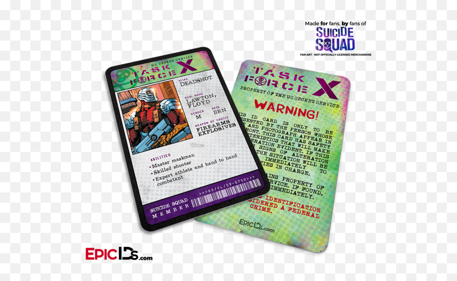 Task Force X U0027suicide Squadu0027 Classic Comic Id Card - Deadshot Floyd Lawton June Moone Suicide Squad Enchantress Fanart Png,Deadshot Png