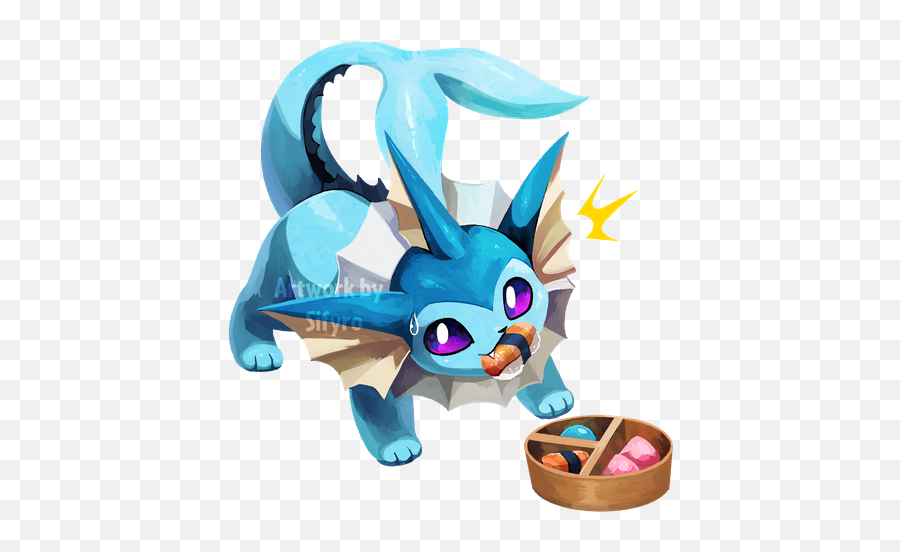 Would You Do - Vaporeon Eating Fish Png,Vaporeon Transparent