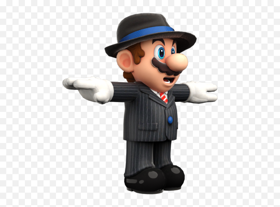 Super Mario Odyssey - Mario Bros T Pose Png,Black Suit Png