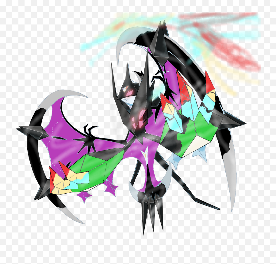 Dark Rainbow Moon Necrozma - Supernatural Creature Png,Groudon Transparent