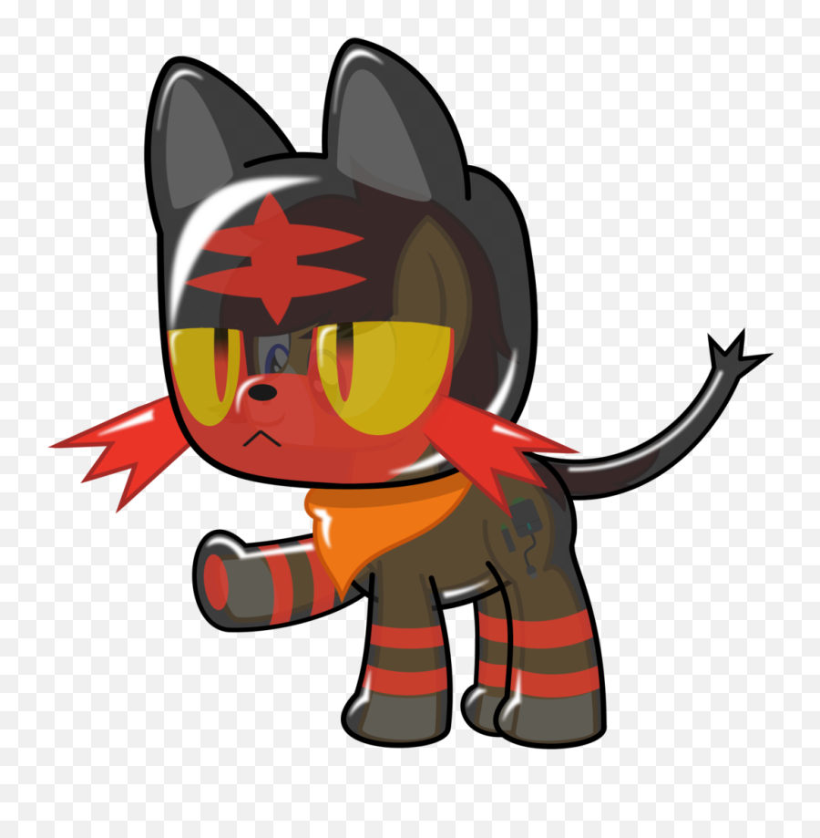 Download Hd Sny - Por Clothes Costume Inflatable Litten Pokemon Cartoon No Background Png,Litten Png