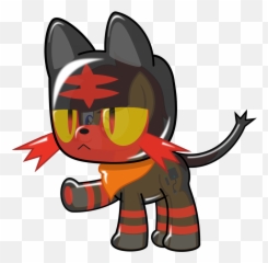 Download Hd Sny - Por Clothes Costume Inflatable Litten Pokemon Cartoon No Background Png,Litten Png