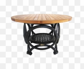 Download 01 Teak Tyre Cafe Table Round - Solid Png,Cafe Table Png