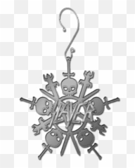 Silver Die Cut Snowflake Ornament - Decorative Png,Silver Snowflake Png