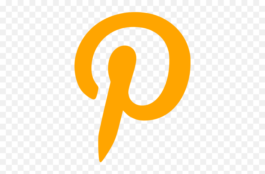 Orange Pinterest Icon - Pintrest Icon Aesthetic Orange Png,Pinterest Circle Icon