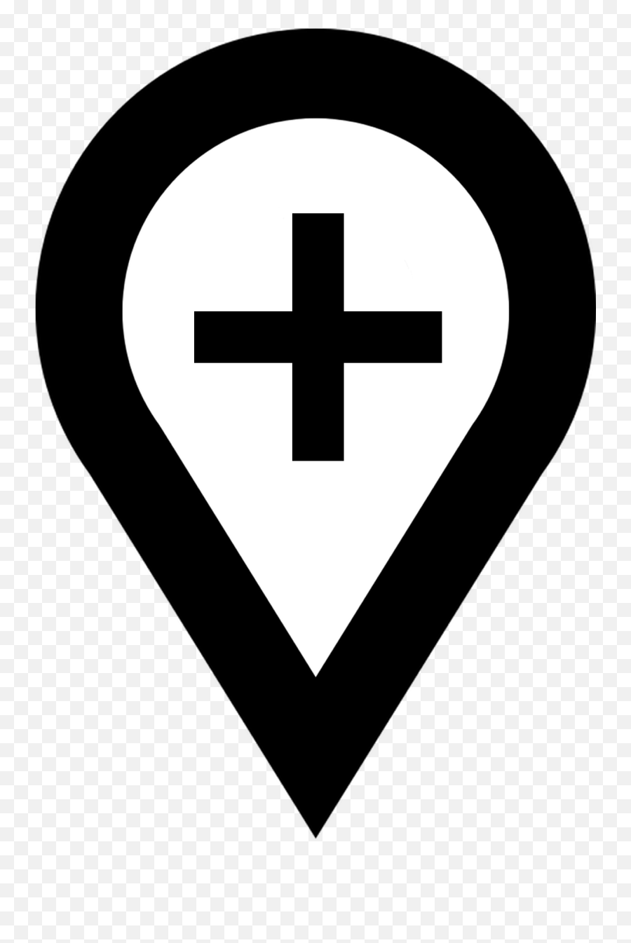 Map Location Icon Drawing Free Image - Icone Hospital Png,Hospital Map Icon
