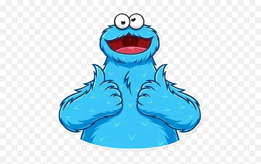 Monster Whatsapp Stickers - Stickers Cloud Cookie Monster Stickers Png,Cookie Monster Icon