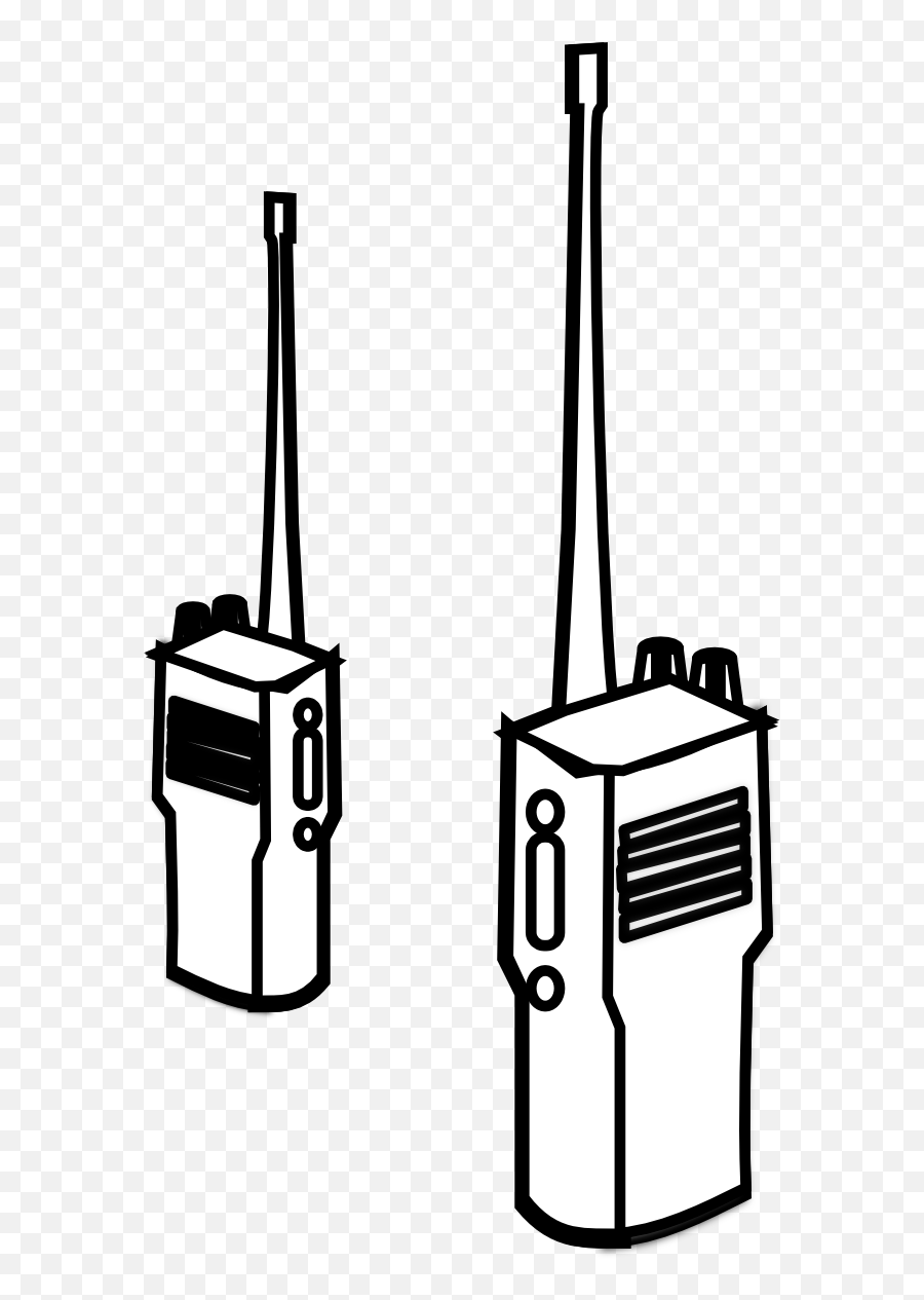 Clipart Phone Two Way - Walkie Talkie Clipart Black And Walkie Talkie Free Clip Art Png,Icon Two Way Radio