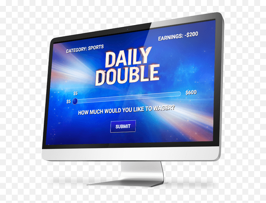 Jeopardy For Zoom Game Template Virtual Online - Jeopardy Monitor Png,Play Free Icon Pop Quiz