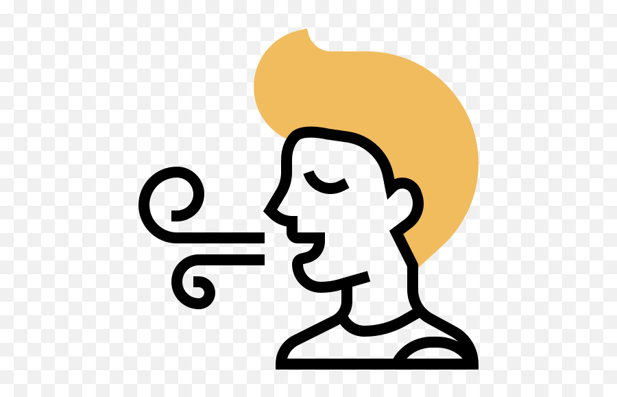 Bad Breath Icon From Allergy Pack Style - Yellow Shadow Breath Icon Png,Clean Icon Sets